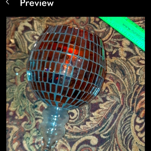 Nwt AUTHENTIC GENUINE BROWN MOSAIC BALLS BOMBAY & COMPANY LOT OF TWO long cuts - Picture 5 of 6